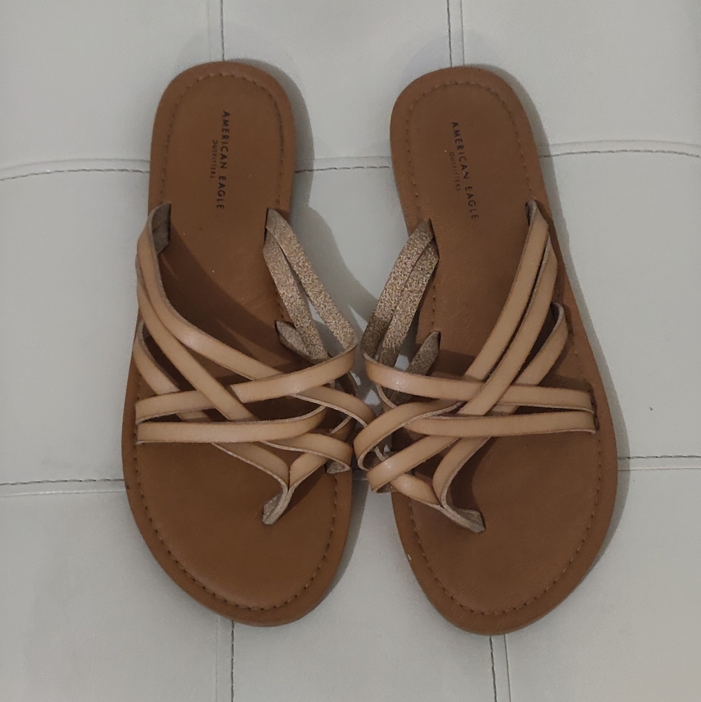 Leather fip flops